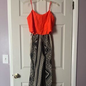 Tropical printed jumpsuit